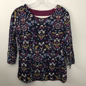 Weird Fish Floral Top 3/4 Sleeves